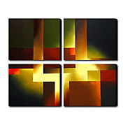 Hand Painted Oil Painting Abstract Set of 4 1211-AB0281