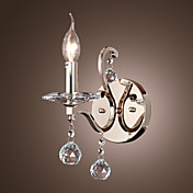 Golden Crystal Wall Light with 1 Lights