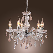 Modern Pendant Lights with 5 Lights Chrome Finished
