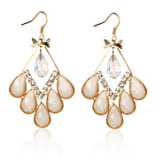 Pretty Alloy Crystal Irregular Chandelier Earrings