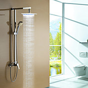 Color Changing LED Shower Faucet with 8 inch Shower Head + Hand Shower