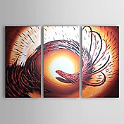 Hand-painted Abstract Oil Painting with Stretched Frame - Set of 3