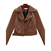 ALAN Faux Leather Slim Jacket with Rivet (More Colors)