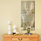  Modern Style Buddha Wall Clock in Canvas Set of 3