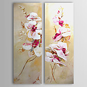 Hand-painted Abstract Oil Painting with Stretched Frame - Set of 2