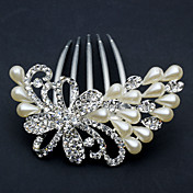 Headpieces Chic Peafowl Alloy With Rhinestone / Imitation Pearl Women's Hair Combs