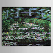 Hand-painted Oil Painting Bridge by Claude Monet with Stretched Frame