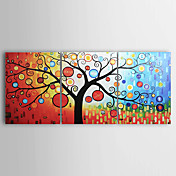 Hand-painted Abstract Oil Painting with Stretched Frame - Set of 3