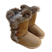Women's Newest Warm Mid-Calf Boots with Decorating Buttons