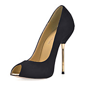 Fashion Suede Stiletto Heel Peep Toe Party / Evening Shoes