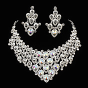 Elegant Alloy With Colorful Rhinestones Women's Jewelry Set Including Necklace,Earrings
