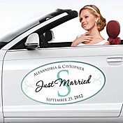 Personalized Monogram Wedding Window/Car Cling (More Colors)