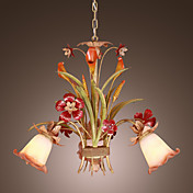 Floral Chandelier with 3 Lights