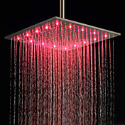 16 inch Stainless Steel Shower Head with Color Changing LED Light