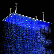 16 x 31 inch Stainless Steel Shower Head with Color Changing LED Light