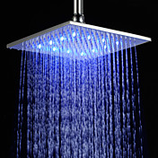 10 inch Brass Shower Head with Color Changing LED Light