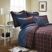 3-Piece Flannel Plaid Jacquard Duvet Cover Set