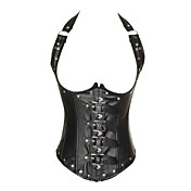 Charming PU Front Busk Closure Corsets Shapewear