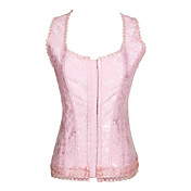 Charming Polyester with Embroidery Front Busk Closure Corsets Shapewear