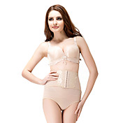 High Waist Front Busk Closure Shapewear Panties In Chinlon And Spandex