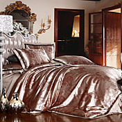 300TC Floral Jacquard Full / Queen 4-Piece Duvet Cover Set