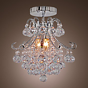40W Contemporary Flush Mount Light in Crystal Feature(E14/E12)