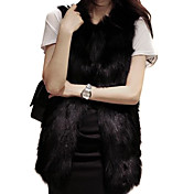 Delicate Sleeveless Collarless Faux Fur Casual/Party Vest (More Colors)