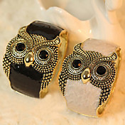 Women's Vintage Owl Wide Bracelet