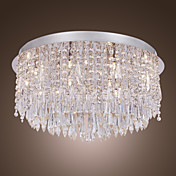 240W Crystal Flush Mount with 15 Lights in Round (G4 Bulb Base)