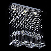 Modern Crystal Ceiling Light with Warm Yellow Light Source