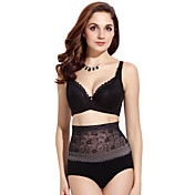 Chinlon With Lace/Jacquard High Waist Shapewear Brief