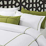 3-Piece 300TC Elsfleth Piping Cotton Satin Duvet Cover Set