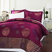 3-Piece Benquela Circle Jacquard Duvet Cover Set