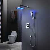 Sprinkle® by Lightinthebox - Color Changing LED Shower Faucet with 8 inch Shower Head + Hand Shower