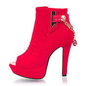 Elegant Suede Stiletto Heel Ankle Boots With Chain Party/Evening Shoes (More Colors)
