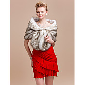 Elegant Faux Fox Fur Party/Evening/Wedding Shawl/Wrap