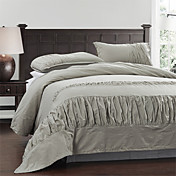 3PCS Wrinkle Design Garment Wash Linen Duvet Cover Set
