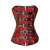 Elegant Polyester with Jacquard Front Busk Closure Corset Shapewear