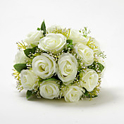 Elegant Round  Shape Satin  Wedding Bouquet