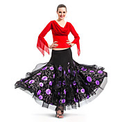 Ballroom Dancewear Viscose and Cotton Modern Dance Skirt For Ladies