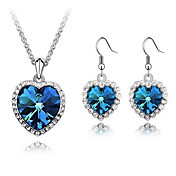 Nice Alloy With Crystal / Rhinestone Women's Jewelry Set Including Necklace,Earrings