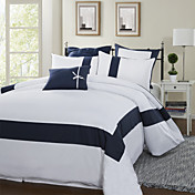 3-Piece Splice Stripe 300TC Duvet Cover Set
