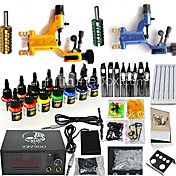 2 Dragonfly Rotary Tattoo Gun Kit with 14*15ml Color Ink