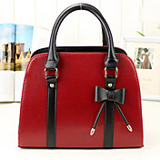 Cute Bow Contrast Color Tote