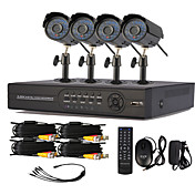 4 Channel One-Touch Online CCTV DVR System(4 Outdoor Warterproof Camera)