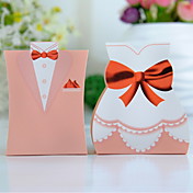 Pink Tuxedo & Gown Favor Box (Set of 12)