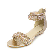 Chic Leatherette Wedge Heel Sandals With Beading Party / Evening Shoes (More Colors)