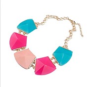 Women's Fashion Colorful Geometry Resin Necklace