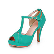 Suede Stiletto Heel Peep Toe With Buckle Party / Evening Shoes (More Colors)