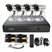 4 Channel CCTV DVR System(4 Outdoor Waterproof Camera with 15m Night Vision)